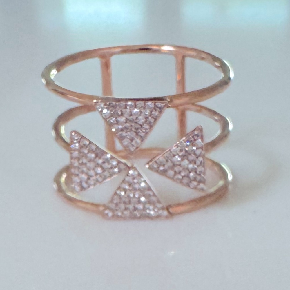 Rose Gold & Diamond Ring - Size 6